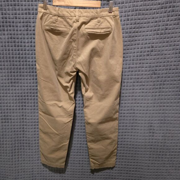 JCrew HighRise Khaki Pants Slacks 32x28 Sz4 Girlfriend Chino Stretch Comfort Tan - Picture 11 of 15